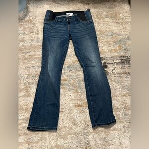 Dark Blue Denim Maternity Jeans